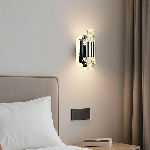  صورة منتج ابليك جداري مودرن فضي لون الانارة 3اضاءات 7 واط موديل WA/C5550/SL+3CO