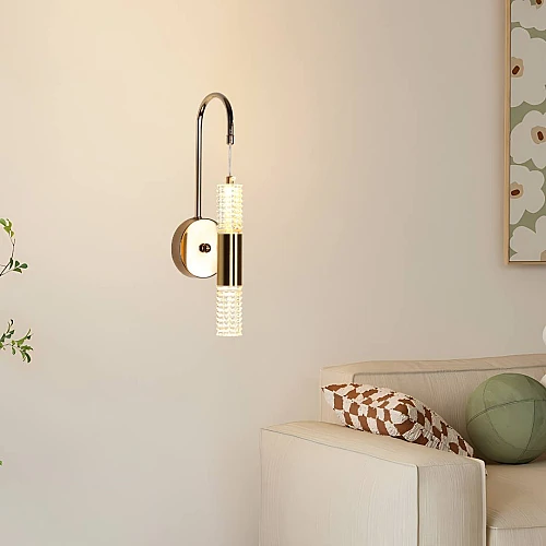 إضاءة أبليك حائط مودرن ذهبي لون الانارة 3 اضاءات واط 7