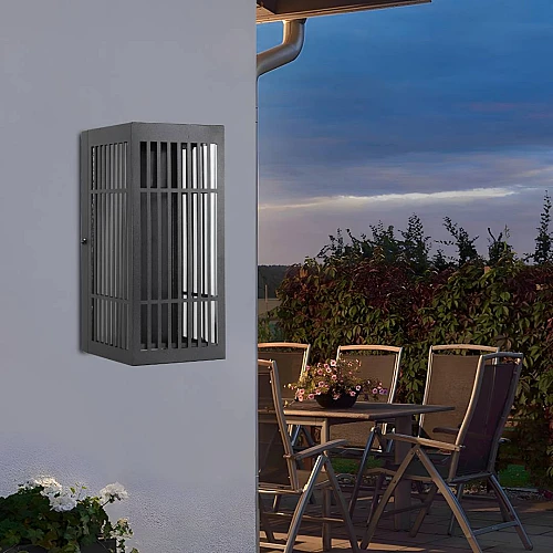 كشاف بوابة جداري غطاء لون اسود