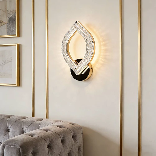 إضاءة أبليك حائط مودرن ذهبي لون الانارة 3 اضاءات واط 5