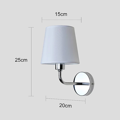  صورة منتج ابليك حائط جداري مودرن مفرد فضي E14*1L موديل WA/C5831/1CH