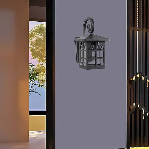 كشاف بوابة جداري غطاء لون اسود