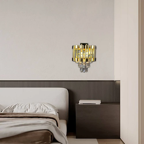 إضاءة ابليك حائط مودرن ذهبي E14*2L