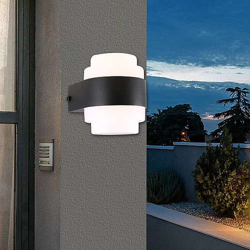 ابليك جداري خارجي اسود لون اصفر 12 واط