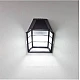 مصباح جداري خارجي لطش كوخ اسود زجاج شفاف مفرد قاعدة E27