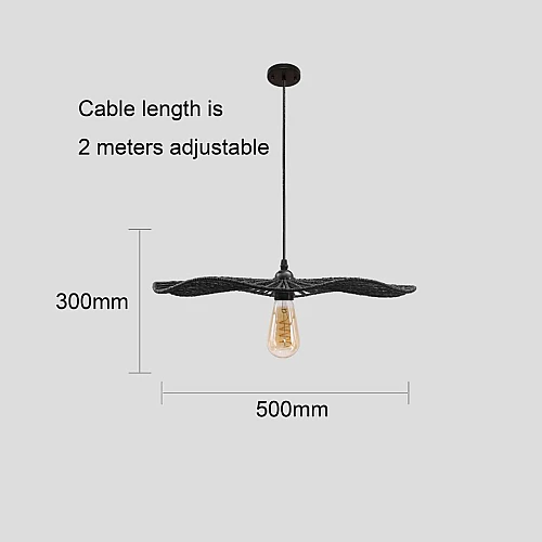 علاقي خيزران اسود E27*1L قطر 500 ملم