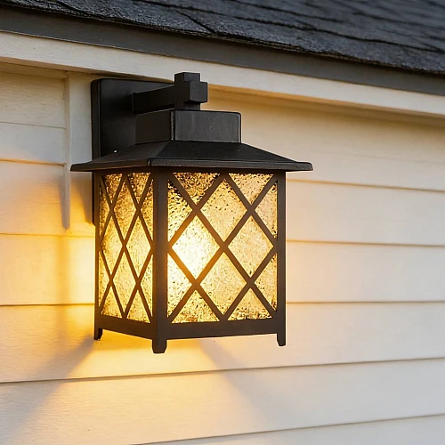 كشاف بوابة جداري غطاء لون اسود