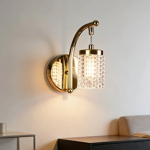 إضاءة أبليك حائط مودرن ذهبي لون الانارة 3 اضاءات واط 5