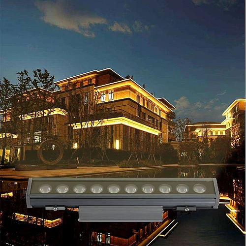 كشاف مسطرة عدسات لون الانارة اصفر متحرك 30 سم 10 واط