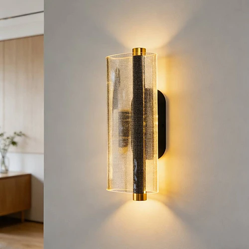 إضاءة ابليك حائط مودرن اسود لون الانارة 3اضاءات 9 واط