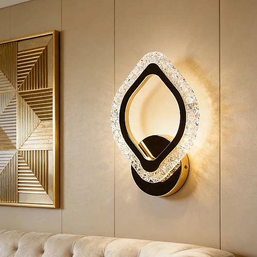 إضاءة أبليك حائط مودرن ذهبي لون الانارة 3 اضاءات واط 5