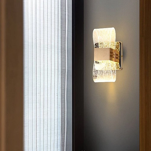 إضاءة ابليك حائط مودرن ذهبي لون الانارة 3 اضاءات واط 5