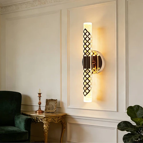 إضاءة أبليك حائط مودرن ذهبي لون الانارة 3 اضاءات واط 7