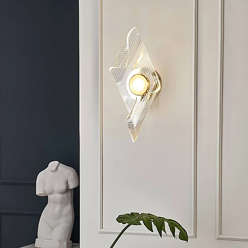 إضاءة ابليك حائط مودرن ذهبي لون الانارة 3 اضاءات واط 5