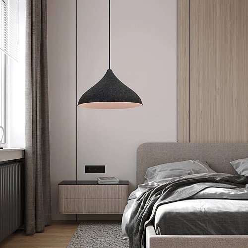 علاقي مودرن رمادي E27*1L قطر 430 ملم