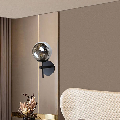 إضاءة ابليك حائط مودرن اسود E27*1L مفرد