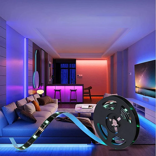 شريط إضاءة مخفية زينة ستريب لايت لاصق لون الانارة ملون RGB وتر بروف مقاوم للماء طول 2 متر 5 فولت يعمل عبر منفذ USB شريط إضاءة مخفية زينة ستريب لايت لاصق لون الانارة ملون RGB وتر بروف مقاوم للماء طول 2 متر 5 فولت يعمل عبر منفذ USB