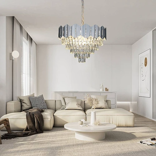 نجف مودرن فضي E14*9L مقاس 60 سم