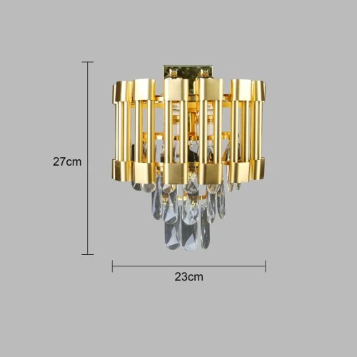  صورة منتج إضاءة ابليك حائط مودرن ذهبي E14*2L موديل WA/D6260/2W/GD