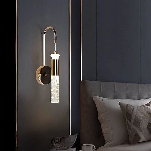 إضاءة أبليك حائط مودرن ذهبي لون الانارة 3 اضاءات واط 7