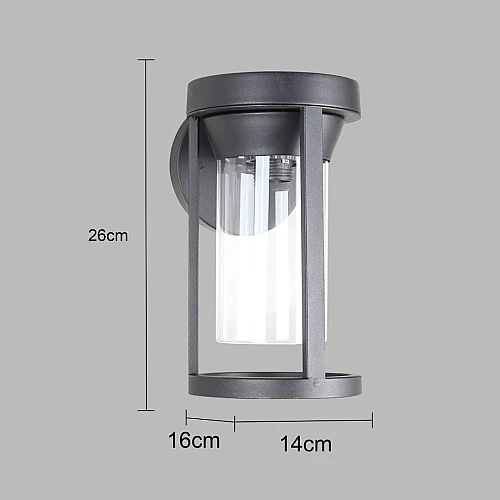 فانوس جداري خارجي اسود E27