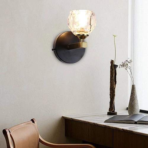 ابليك مودرن اسود لون الانارة ذهبي G9*1