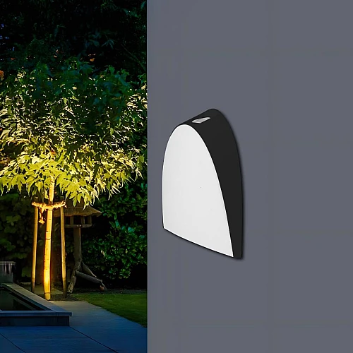 كشاف بوابة جداري خارجي أسود 30 واط إضاءة بيضاء LED