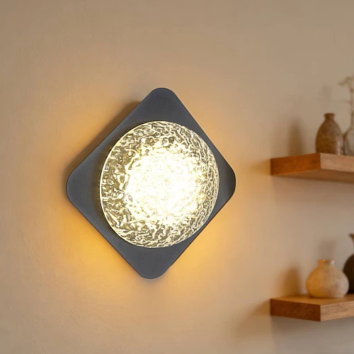 إضاءة ابليك حائط مودرن اسود لون الانارة 3 اضاءات واط 15