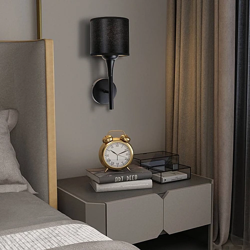 إضاءة أبليك حائط مودرن اسود E14*1L