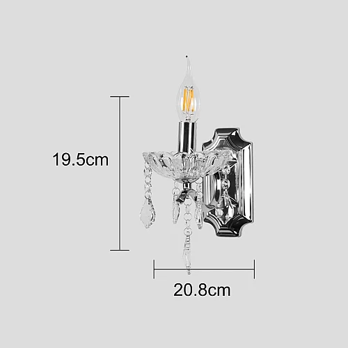 ابليك مودرن فضي مع شفاف E14*1