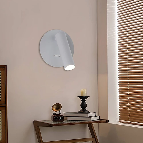 إضاءة أبليك حائط مودرن ابيض لون الانارة اصفر واط 3