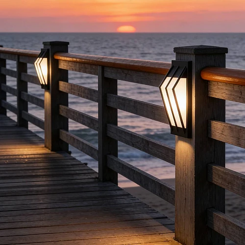 كشاف بوابة اسود لون الانارة اصفر30 واط