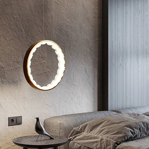 نجف مودرن ذهبي لون الانارة 3 اضاءات 55 واط قطر 40 سم