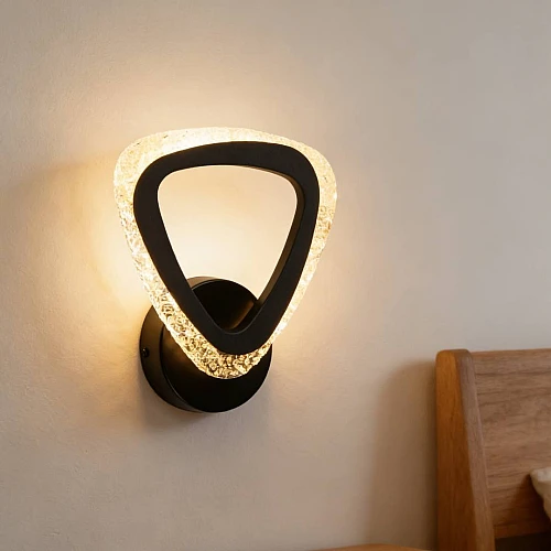 إضاءة أبليك حائط مودرن اسود لون الانارة 3 اضاءات واط 5