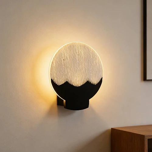 إضاءة أبليك حائط مودرن اسود لون الانارة 3 اضاءات واط 5