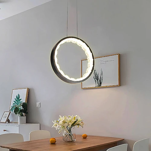 نجف مودرن فضي لون الانارة 3 اضاءات 55 واط قطر 40 سم