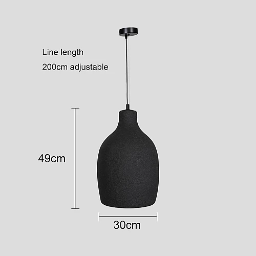 علاقي مودرن اسود E27*1 قطر 30 سم