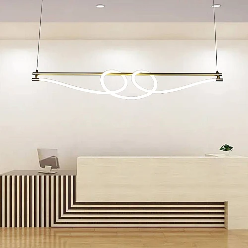 نجف مودرن زيتي لون الانارة اصفر 36 واط قطر 160 سم