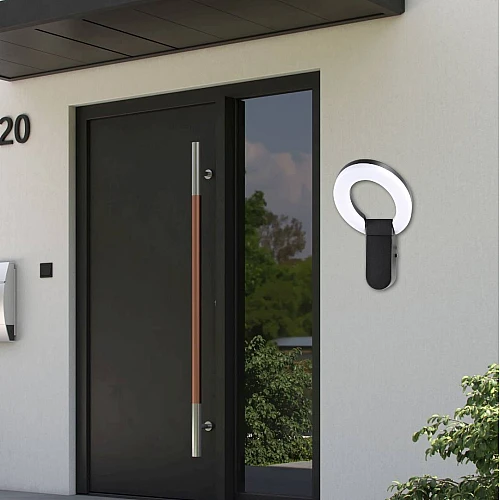 ابليك جداري خارجي اسود لون اصفر 12 واط