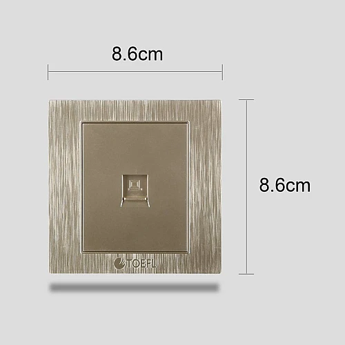  صورة منتج فيش منفذ كمبيوتر مفرد لون ذهبي ملكي توفل موديل TF/CC/GY