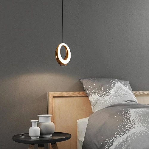 علاقي مودرن ذهبي لون الانارة اصفر 12 واط مفرد