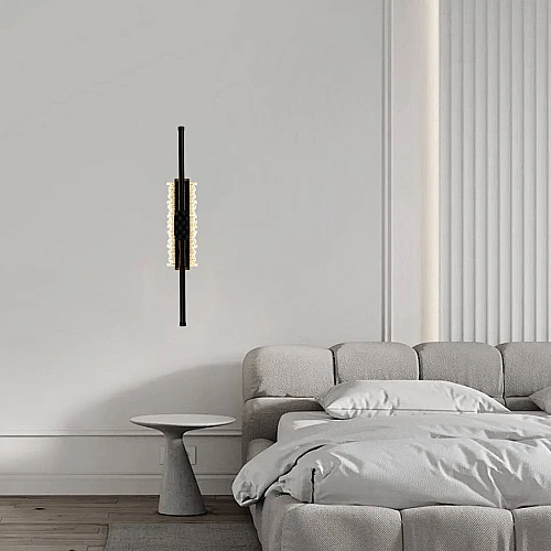 إضاءة أبليك حائط مودرن أسود لون الانارة 3 اضاءات 15 واط