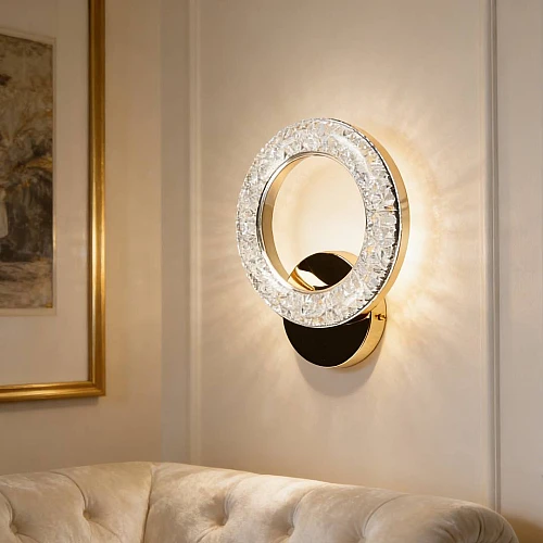 إضاءة أبليك حائط مودرن ذهبي لون الانارة 3 اضاءات واط 5