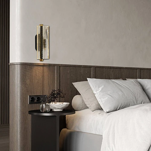 إضاءة ابليك حائط مودرن اسود لون الانارة 3اضاءات 9 واط