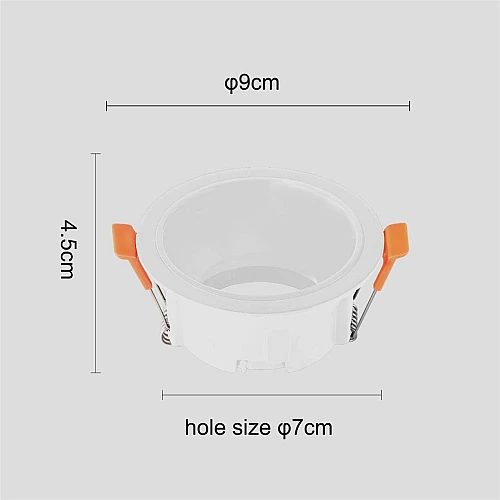  صورة منتج إطار جرم سبوت ابيض + ابيض مفرد مانع للتوهج 7 سم موديل HU4477/WH+WH