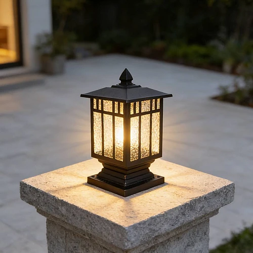 فانوس جلاسي غطاء لون اسود