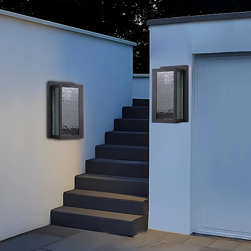 كشاف بوابة جداري غطاء لون اسود