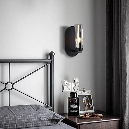 إضاءة أبليك حائط مودرن اسود E27*1L