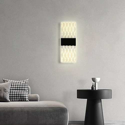  صورة منتج ابليك حائط جداري مودرن اسود 3اضاءات موديل WA/C5490/BK+3CO