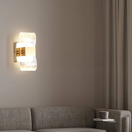 إضاءة ابليك حائط مودرن ذهبي لون الانارة 3 اضاءات واط 5